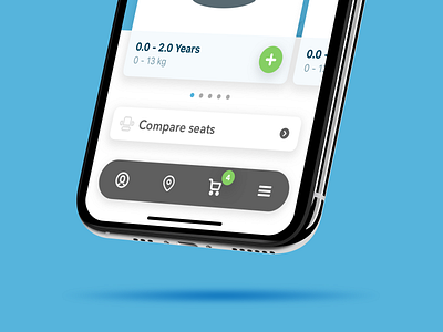 Elli Foundation Project - Exploration v2 app apple baby seat cards concept design elli foundation ios minimal navigation safety tabbar ui ux