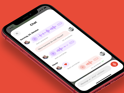 Chat - Smart Watch for Kids App app apple chat children concept ios kids messaging messenger redesign rounded smart watch ui ux