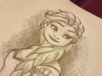 anna frozen pencil drawing