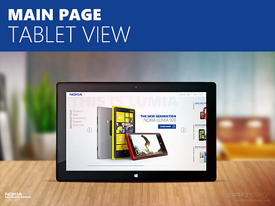 Nokia responsive website concept - tablet