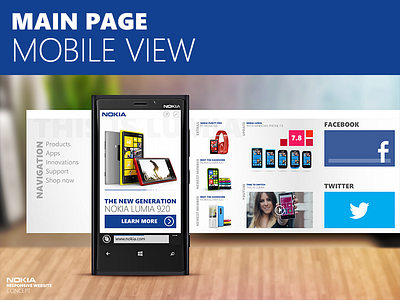 Nokia responsive website concept - mobile