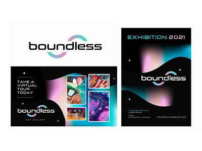 Boundless - Art Gallery art branding event graphic design poster