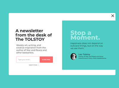 Subscribe to newsletter : Daily UI-Daily 1 author author website ui ux