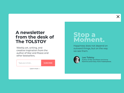 Subscribe to newsletter : Daily UI-Daily 1