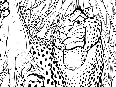 Leopard animals character design childrens book comic disney drawing illustration ink leopard pencil art sketch