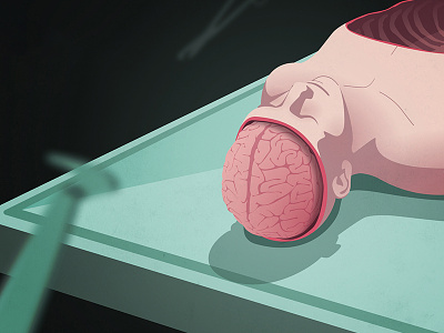 Autopsy autopsy body brain death design digital experience illustration interactive ui vector