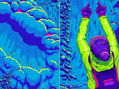 Monster Avalanche - Part 4 blue design digitalpainting drawing illustration monster painting photoshop snowboard snowboarddesign snowboarder vectors