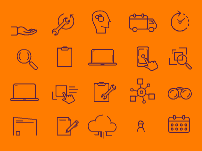 Icons animation clean gif icons illustration lines loops set simple vector