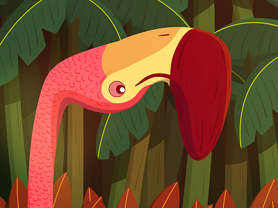 OASIS art bird digital drawing flamingo illustration illustrator lines painting vector wacom