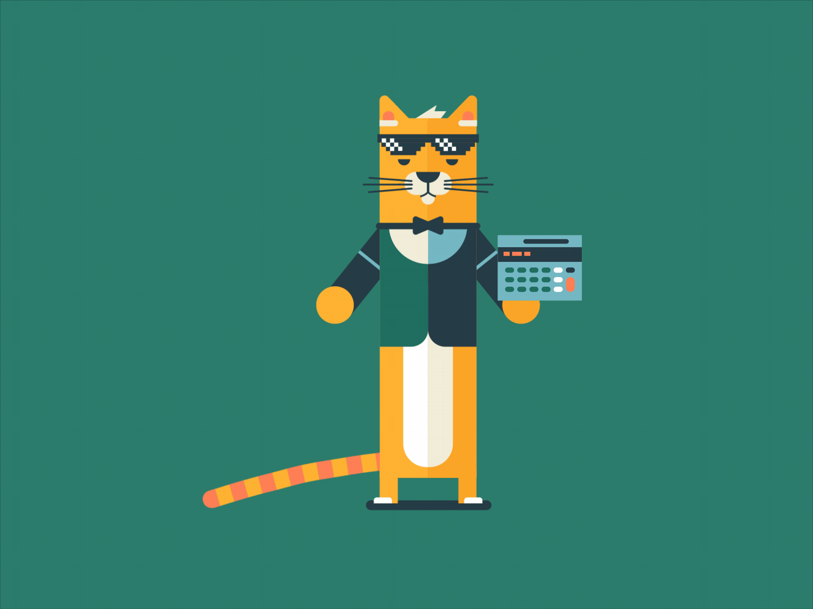 Expense Cat 🐱 after effect animal animation card cat dancing money swag