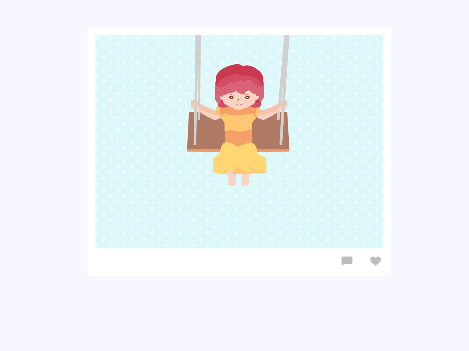 Swing Girl animation cute girl illustration playground swing
