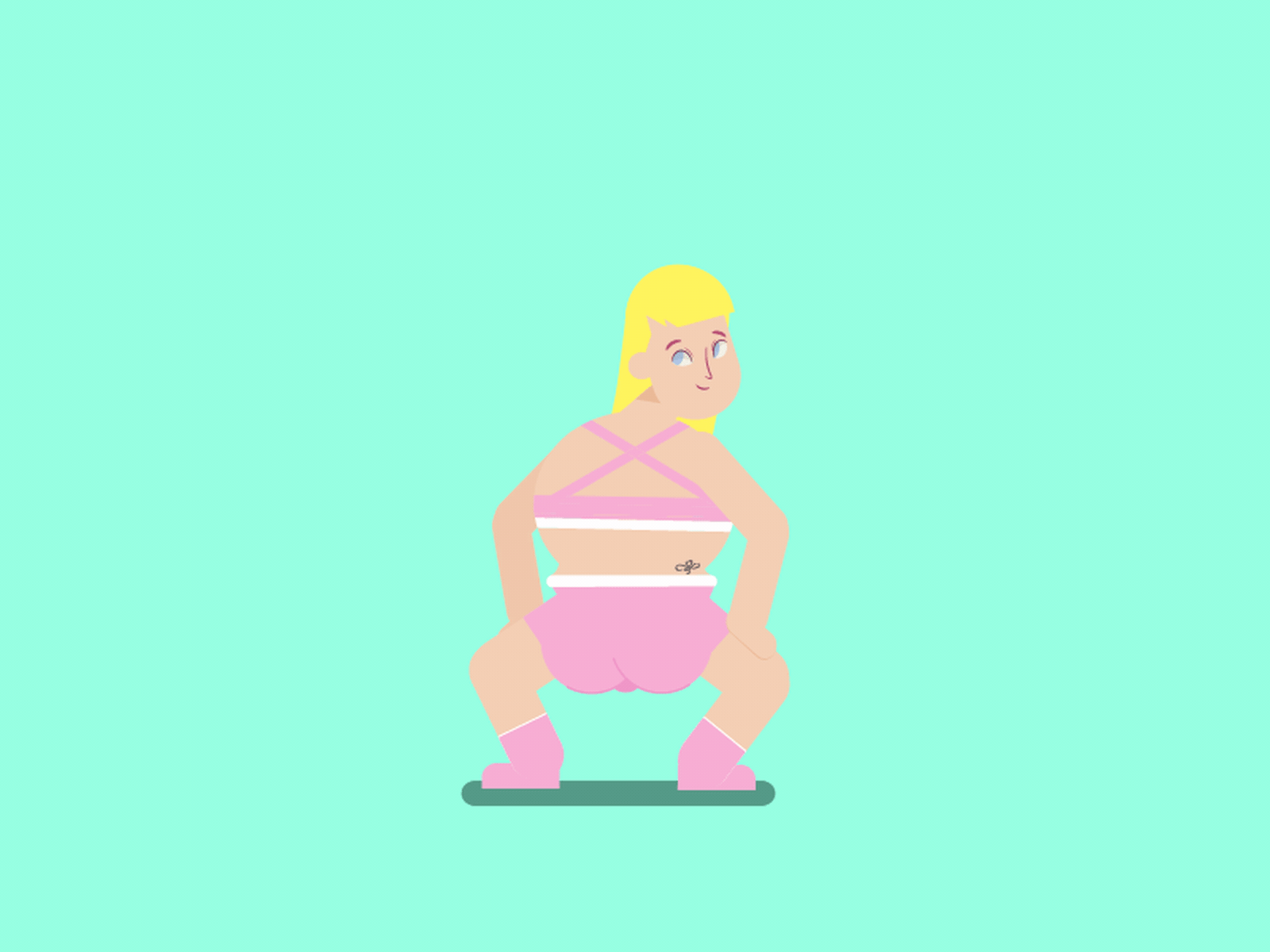 Twerking Dance 🍑 animation butt cute gif girl illustration motion twerkin