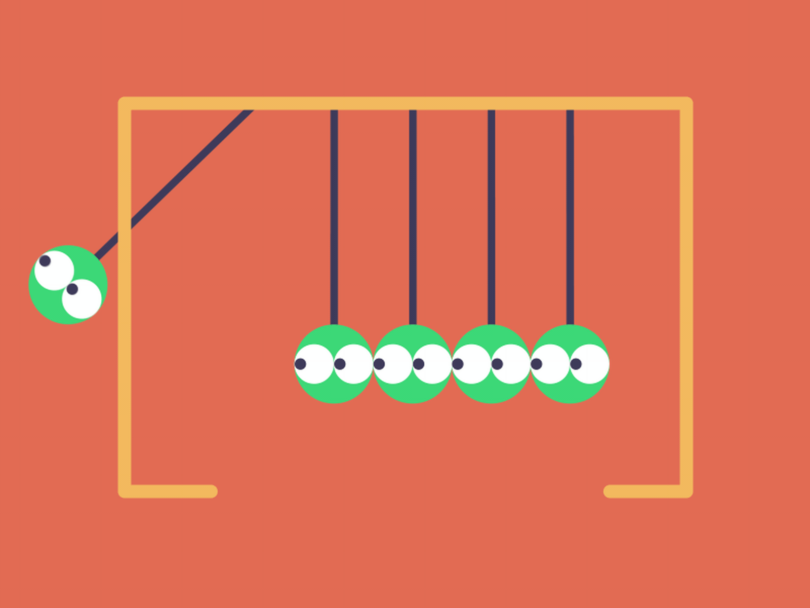 Newton's Cradle animation cradle cute gif illustration motion newton