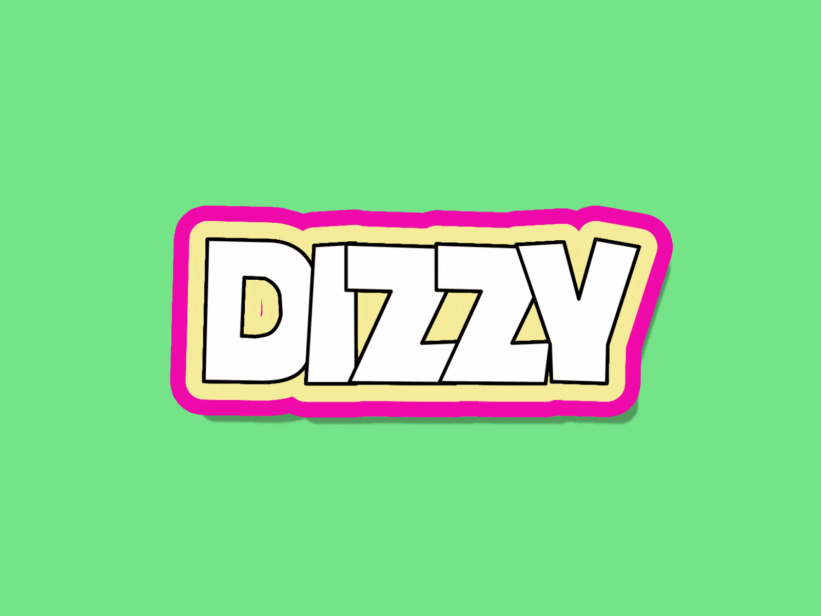 Dizzy animation dizzy kinetic spin typography