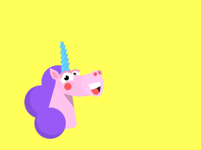 Unicorn Gin Birhtday animation gin happy birthday illustration unicorn