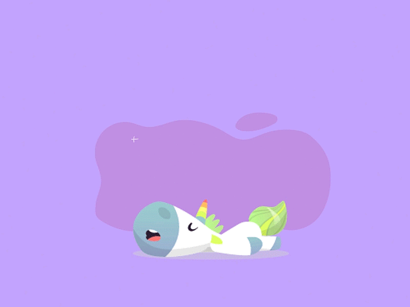 Sleeping Unicorn animation illustration sleeping unicorn