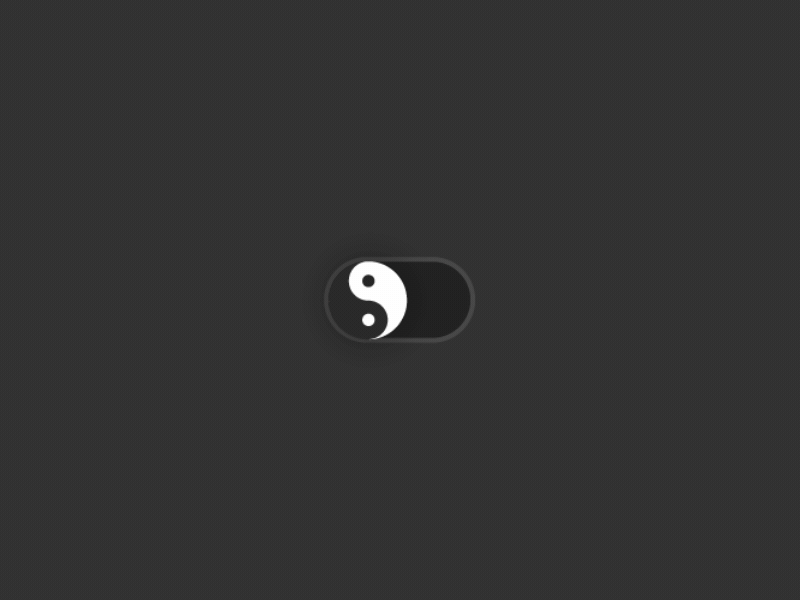 Yin Yang Switcher animation black grey switcher white yin yang