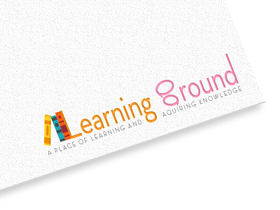 Learning Ground branding design icon logo typography