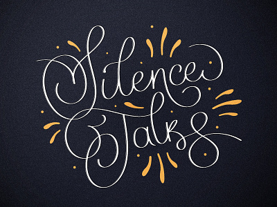 Silence Talks blue brush calligraphy design exercise font goodtype handwriting illustration lettering lettering art silence talks type typo typography