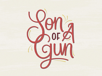 Son Of A Gun brush design exercise graphic gun handwriting illustration illustrator lettering typography vector