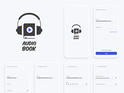 Audiobooks App app audio books branding design illustration listen mobile app ui ux vector