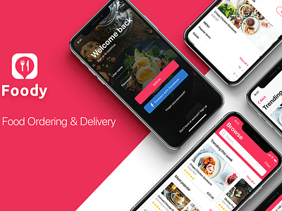 Food Ordering & Delivery branding design food foodie icon logo mobile app ui