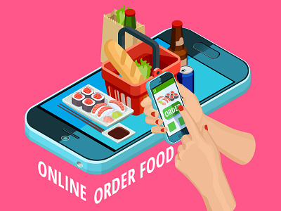 Online Food Order - Illustrator