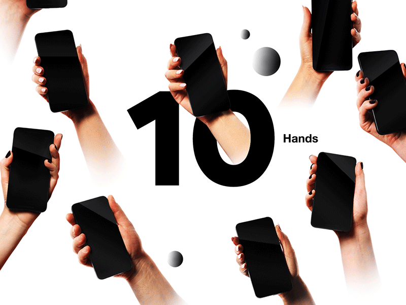 10 Hands mockup pack