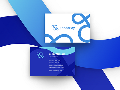 Zonda business cards blue brand branding businesscard design fintech graphicdesign logo logotype mark print typography
