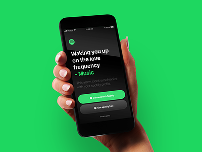 Spotify Alarm Clock hand alarm app design graphic hand mockup music sketch spotify ui ux work