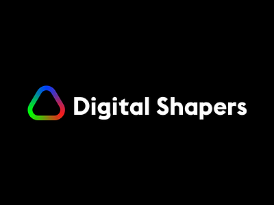 Digital Shapers logo concept 1 branding digital gradient logo organic shapers shapes triangle