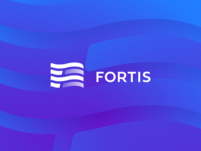 Fortis brand branding design development f letter flag investments logo shape sign