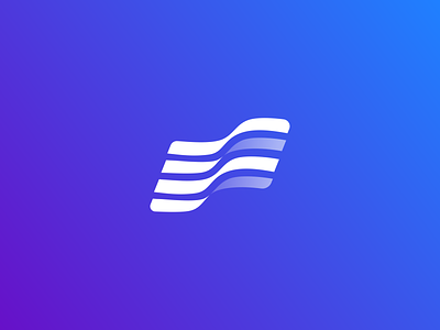 Fortis. Early concept. blue brand branding color emblem f flag gradient hidden letter letter logo sign sport branding