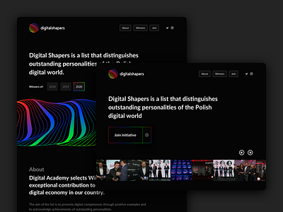 Digital Shapers landing page