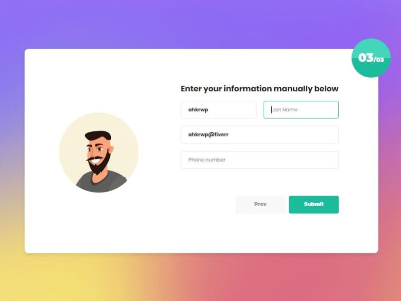Multi Step form made in bootstrap html5 css3 javascript by Abdul Haseeb ...