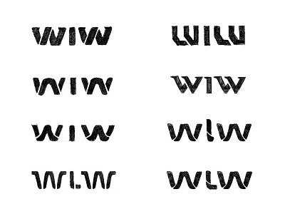 WLW Group customtype logo sketches stencil typeface typography