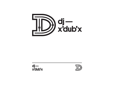 dj—x'dub'x logo branding dj graphic design identity logo logotype music xdubx