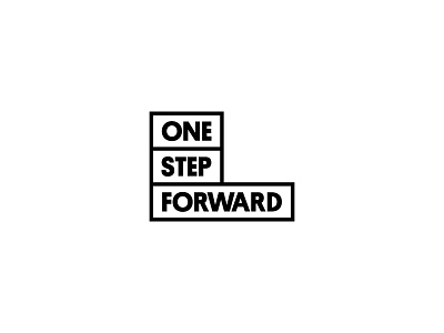 One step forward brand branding idea identity logo logo design logotype typographic logo typography visual identity