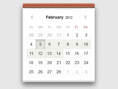 Calendar calendar date picker ui