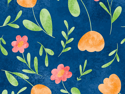 Flower Pattern 2d children illustration crayon design fabric fabric design fabric pattern graphic design ill illustration kids art pattern plant seamless pattern textile