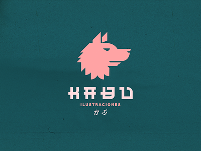 KABU anime art artwork design head hiragana illustration japanese logo wolf