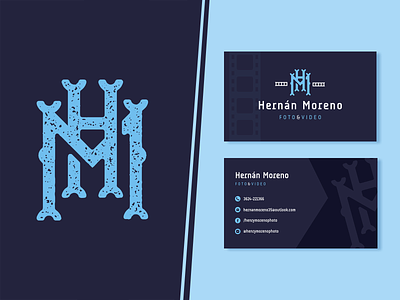 Hernan Moreno - Monogram and business card branding business card design logo monogram monogram letter mark