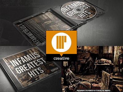 INFAMUS Media Greatest Hits CD PROMO Packaging branding cd design graphic design illustration logo music packaging promotional typography vector