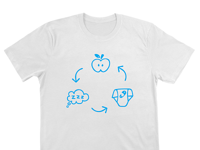 Eat Sleep Poop T-shirt icons illustration shirts