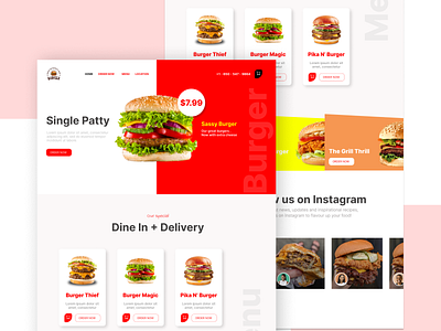 Burger Company - Website UI burger design ecommerce food resturant ui website websiteui