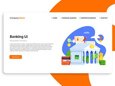 Banking Template UI banking concept design finance mobile app ui web design
