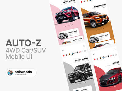 Auto-Z | 4wd Car/SUV Mobile App 4wd car concept design mobile app mobileui suv ui