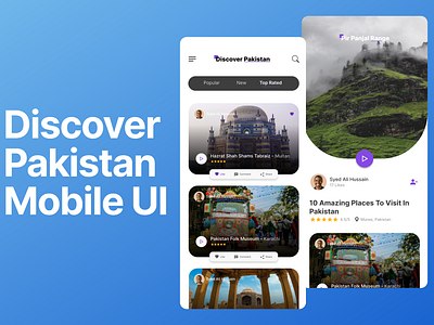 Discover Pakistan Mobile UI