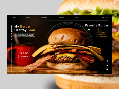 MyBurger - Website UI branding burger concept design ecommerce ui web website
