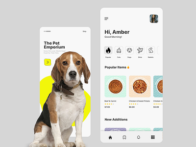 Pet Shop - Mobile UI cat dog mobile mobile app pet store pets ui